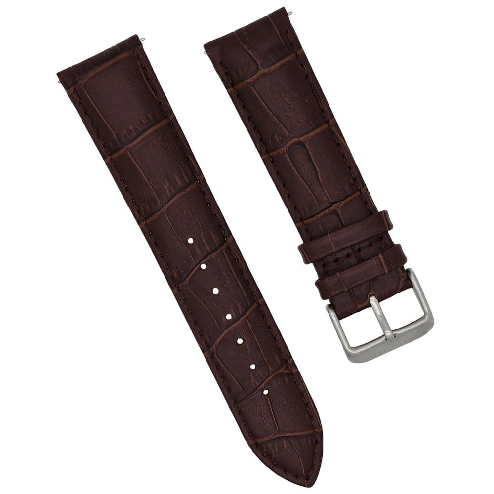 Brown Genuine Leather Replacement Watch Band - Quick Release- various sizes